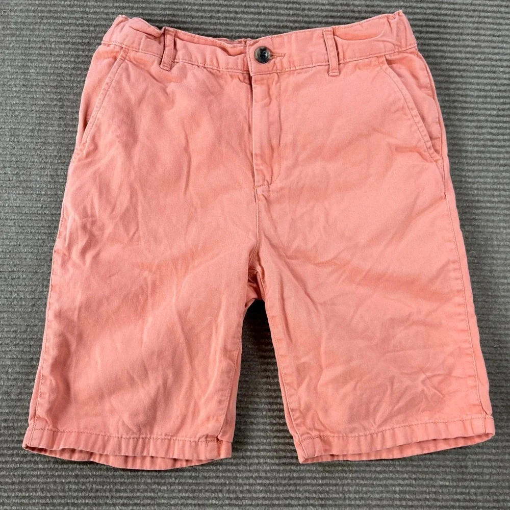 The Children's Place Boys Coral Pink Chino Shorts Size 12 Cotton